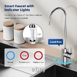 1000 GPD Tankless Reverse Osmosis System Under Sink 7 Stage Smart Faucet RO