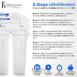 100 GPD Ultimate Reverse Osmosis Filtration System 5 Stage, Chrome Faucet, 4 Gal