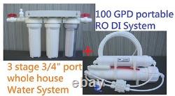 100 GPD whole House Aquarium Reef RO DI 5stage Reverse Osmosis Water System