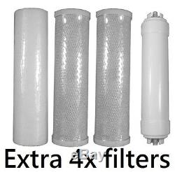 100 Gallons Aquarium Reef RO DI 5stage Reverse Osmosis System extra 4x filters