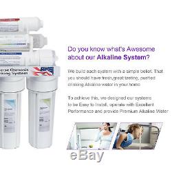 10 Stage Home RO Drinking Water Filter Reverse Osmosis System Alkaline 100 GPD
