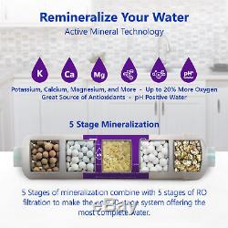 10-Stage Undersink Reverse Osmosis + Alkaline Mineral Water Filter System 50 GPD