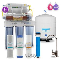 11 Stage DI, PH 5-1 Alkaline 50GPD Drinking RO System with BN Modern Faucet