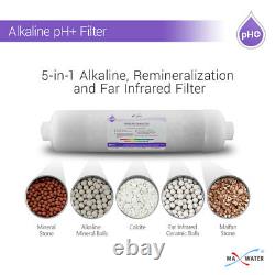 11 Stage RO System replacement Filter Set 5 in1 Alkaline DI + 50GPD Membran