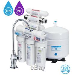 11-Stage Reverse Osmosis Filtration System Water Filter Home Drinking 100 GPD
