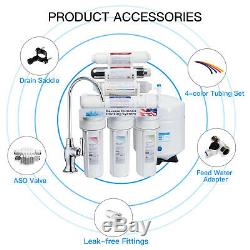 11-Stage Reverse Osmosis Filtration System Water Filter Home Drinking 100 GPD