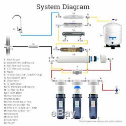 12 Stage UV, DI PH 5-1 Alkaline 100GPD Drinking Ro System with CP Modern Faucet