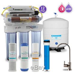 12 Stage UV, DI PH 5-1 Alkaline 50GPD Drinking Ro System with BN Modern Faucet