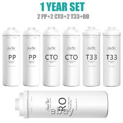 1 Year Set Filter Cartridge RO Water System Replacement For SimPure T1-400 UV