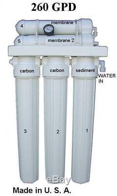 260- 300gpd Hydronponics Reverse Osmosis Ro Water Filtration System Food Process