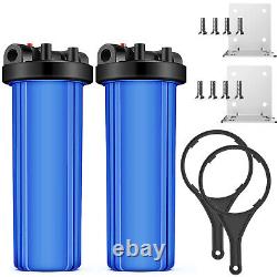 2-Stage 20 Inch Whole House Water Filter Housing 4PCS Sediment Filtration System