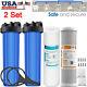2 Stage Big Blue Whole House Filter System 1 Port 20 X 4.5 Carbon + String
