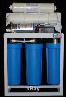 300 GPD Aquarium RODI Reverse Osmosis Water Filter System with Dual DI + Pump