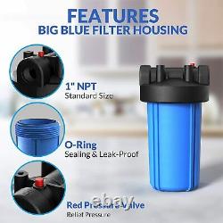 3 Stage 104.5 -Inch Big Blue Water Filter Whole House Water Filtration System