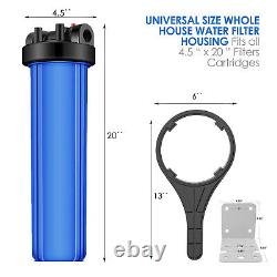 3-Stage 20 x 4.5 Big Blue Whole House Water Filter Housing Filtration System