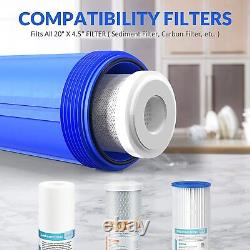 3-Stage Filtration 20 Big Blue Whole House Water Filter Housing System 1 NPT