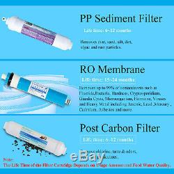 3-Stage Portable Aquarium Countertop Reverse Osmosis Water Filter System-100GPD