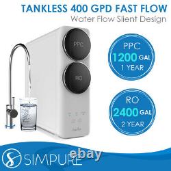 400 Gpd Reverse Osmosis Water Filtration System Fast Flow Tankless Whole House