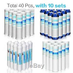 40 Pack Universal Compatible Reverse Osmosis System Replacement Filters