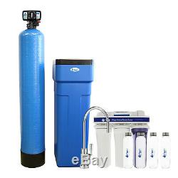 48,000 Grain Capacity Water Softener+5-Stage RO System + 4 Glass Water Bottles