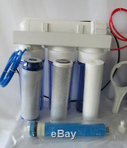 4 Stage Aquarium Reef Filter Reverse Osmosis Water Filtration RO/DI System 0 PPM