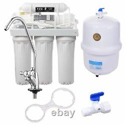 50GPD Water Fiter 5-Stage Reverse Osmosis System Suspended Solids Removal 12.11L