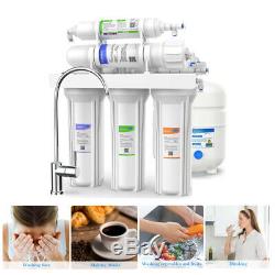 5Stage Reverse Osmosis Under Sink Cabinet Water Filter RO System+2-Year Supply