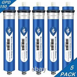 5 Pack 150 GPD RO Membrane Home Reverse Osmosis System Water Filter Replacement