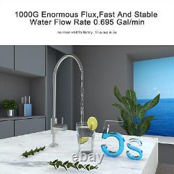 5 Stage 1000G Sink Reverse Osmosis RO System Tankless Water Filter Purifier New