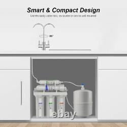 5 Stage 100GPD Reverse Osmosis Water Filtration System Undersink +Extra 5 Filter