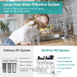 5 Stage 400 GPD UV Reverse Osmosis Drinking RO Water Filter System Extra Filters