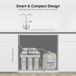 5 Stage 75 GPD Reverse Osmosis Pure Water Filter System with 3.2G Storage Tank T