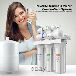 5 Stage 75 GPD Reverse Osmosis Water Filter System Drinking Purifier + 9 Filters