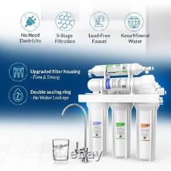 5 Stage 75 GPD Undersink Reverse Osmosis Water Filter System Purifier +15 Filter