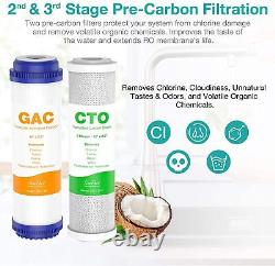 5 Stage 75 GPD Undersink Reverse Osmosis Water Filter System Purifier +15 Filter