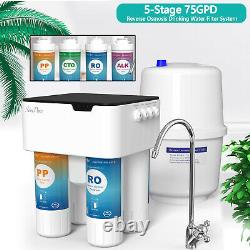 5 Stage Alkaline Reverse Osmosis Drinking Water Filter System with Faucet Purifier
