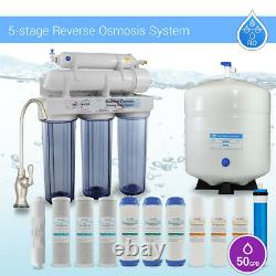 5 Stage Drinking Reverse Osmosis System Extra 7 Filters Designer Brushed Nickel