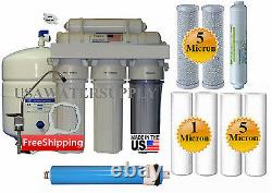 5 Stage Home Drinking 50GPD Reverse Osmosis System RO Extra Set 4 Water Filters