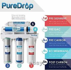 5 Stage Home Drinking Reverse Osmosis RO Filter System PLUS Extra Pre-Filter Set