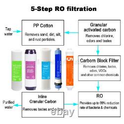 5 Stage Home Drinking Reverse Osmosis System Coconut Shell Carbon Filter