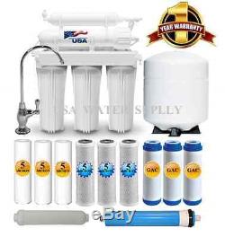 5 Stage Home Drinking Reverse Osmosis System PLUS Extra 7 USA Water USA Filters