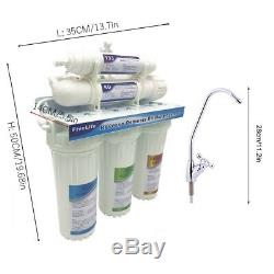 5 Stage Home Drinking Reverse Osmosis System Plus Extra 6 Water Filters 125GPD