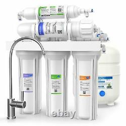5 Stage Home Drinking Reverse Osmosis System Plus with Water Filter 75GPD