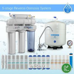 5 Stage Kitchen Home Drinking Reverse Osmosis System With 19 Water Filters 75 GPD