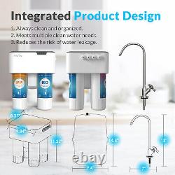 5 Stage PH Alkaline Reverse Osmosis Drinking Water Filter System Faucet Purifier