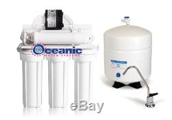 5 Stage RO Home Reverse Osmosis Water Filter System 75 GPD + Permeate Pump 1000
