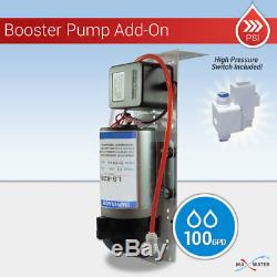 5 Stage Residential Drinking Reverse Osmosis System With Booster Pump 100 GPD