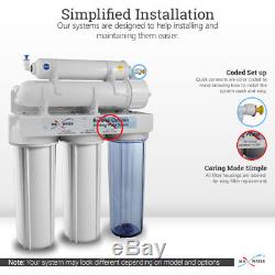 5 Stage Residential Drinking Reverse Osmosis System With Booster Pump 75 GPD