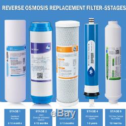 5-Stage Reverse Osmosis Deionization RO/DI Water Filter System filters 75GPD