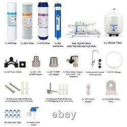 5 Stage Reverse Osmosis Drinking Water System RO Home Purifier 75GPD FedEx Ship